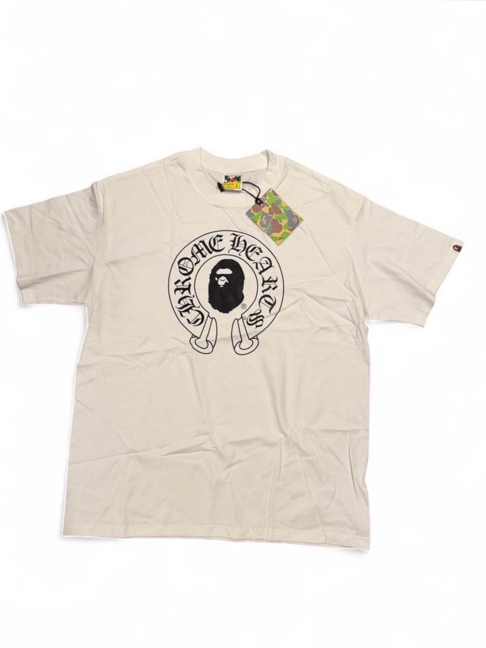 BAPE x Chrome Hearts White Graphic T-Shirt